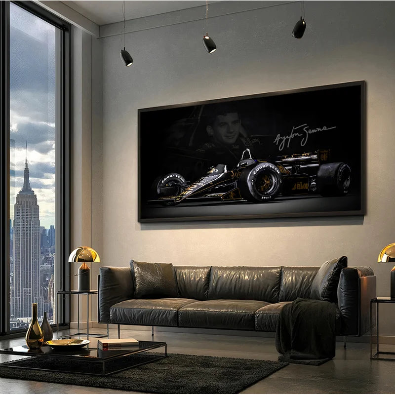 Quadro Decorativo Ayrton Senna Lotus 97T