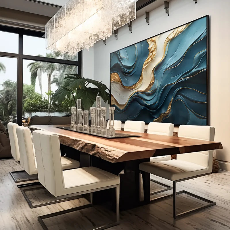 Quadro Decorativo Mármore Azul