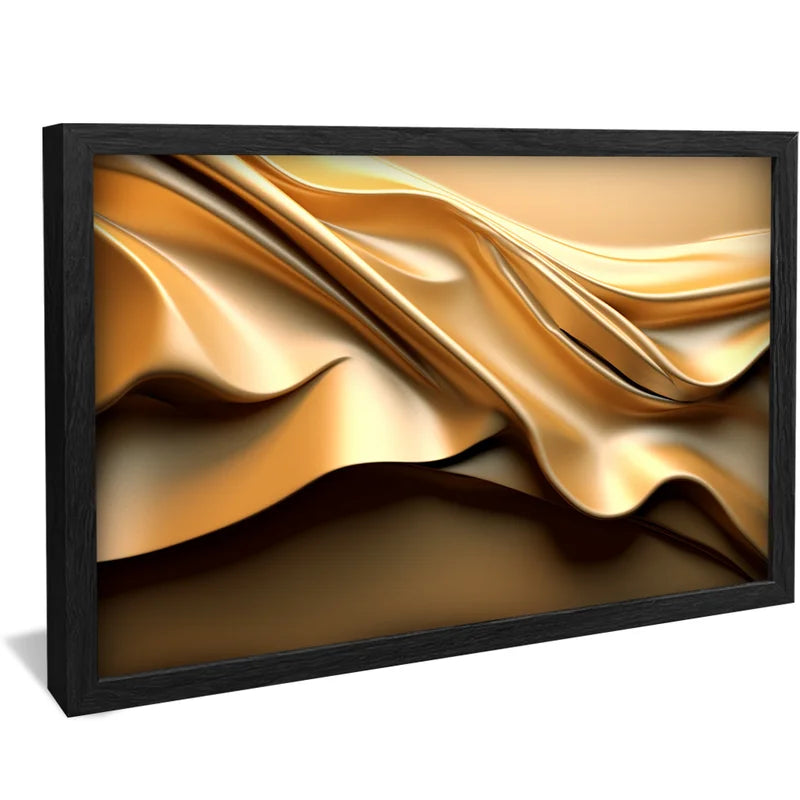 Quadro Decorativo Golden abstrato 3D Luxo Moderno