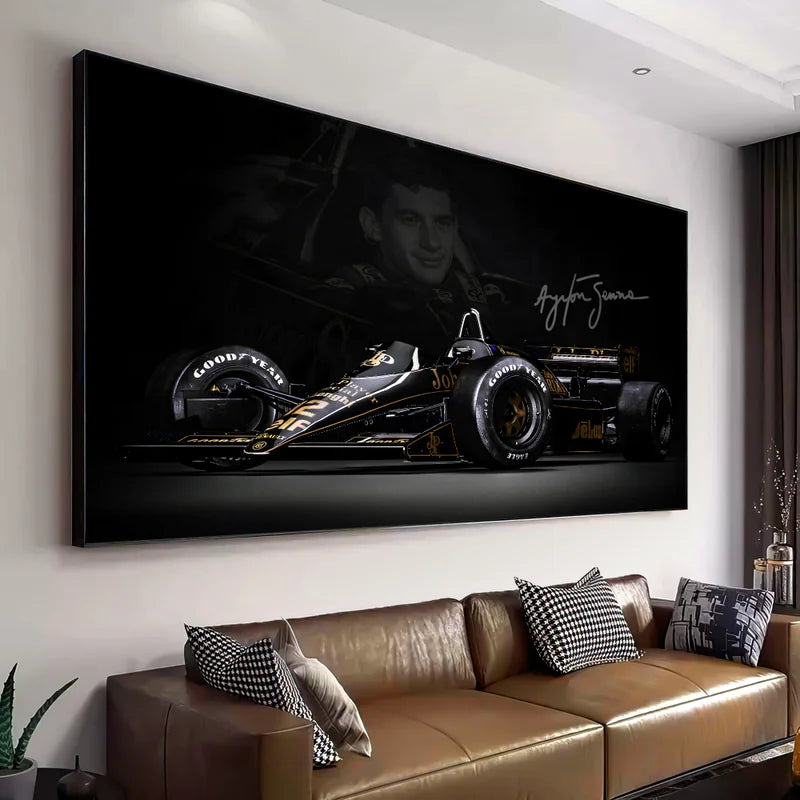 Quadro Decorativo Ayrton Senna Lotus 97T