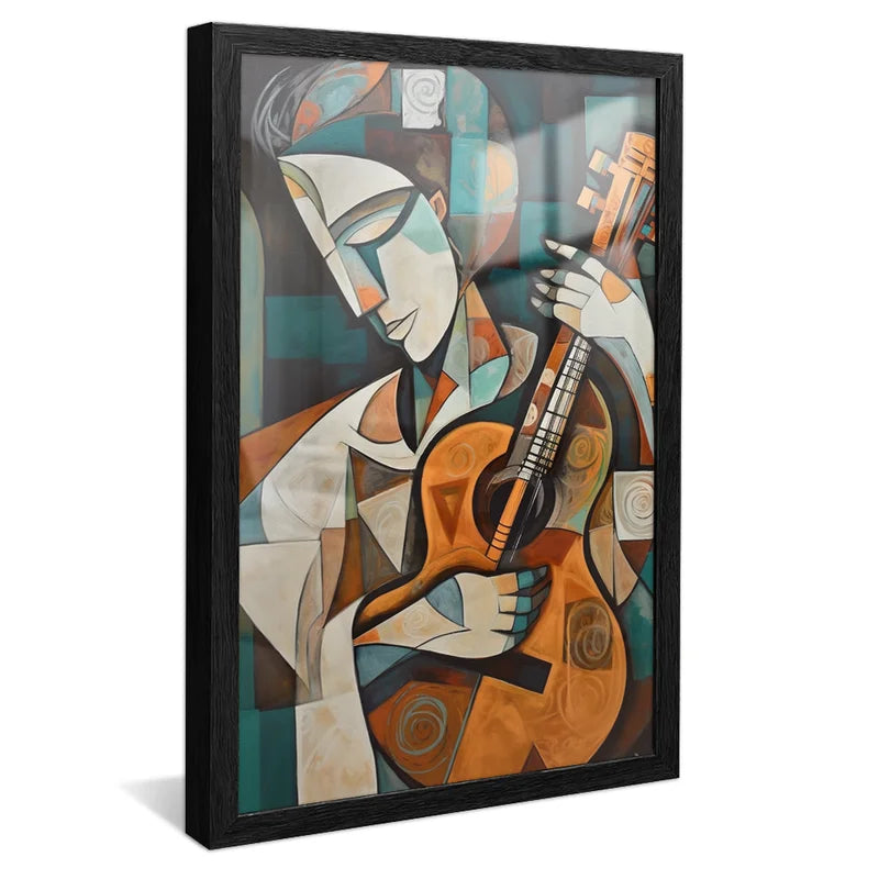 Quadro Decorativo Tocando Violão Mosaico