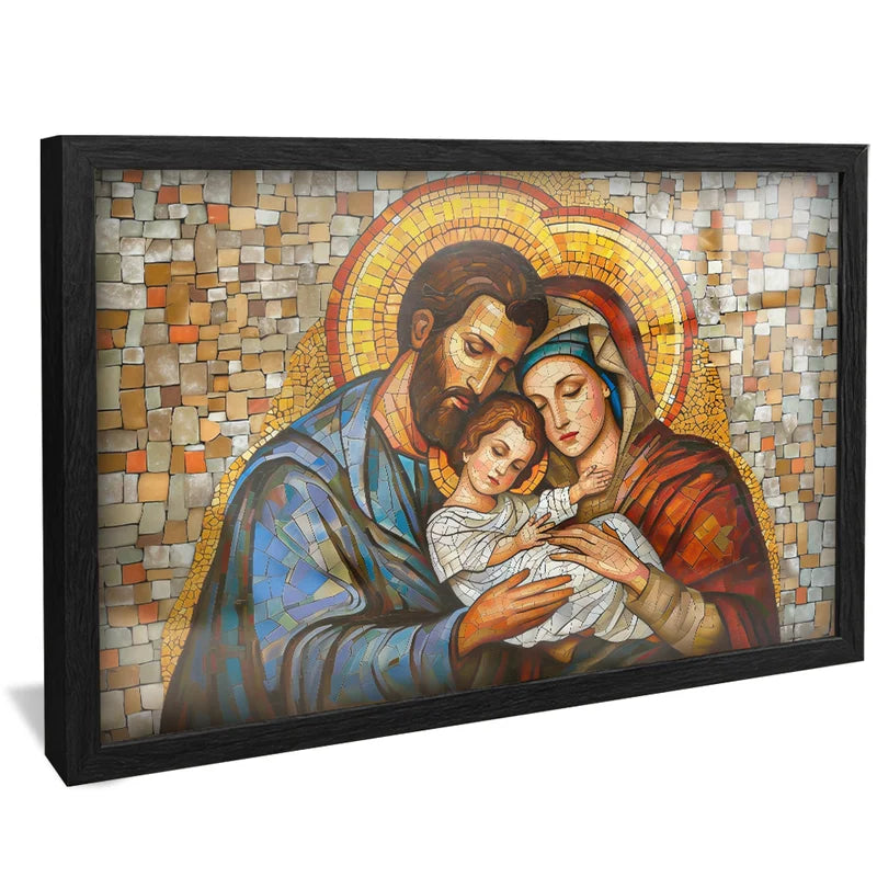 Quadro Decorativo Sagrada Família Vitral