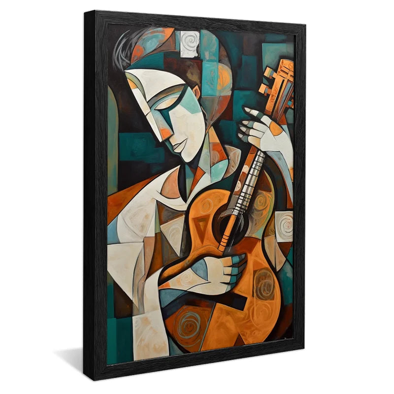 Quadro Decorativo Tocando Violão Mosaico