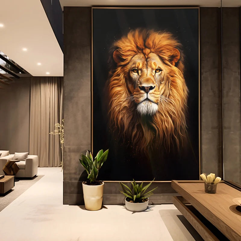 Quadro Decorativo Majestoso Leão de Judá