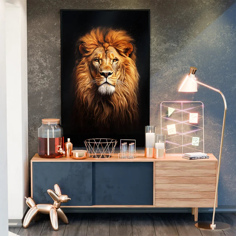 Quadro Decorativo Majestoso Leão de Judá
