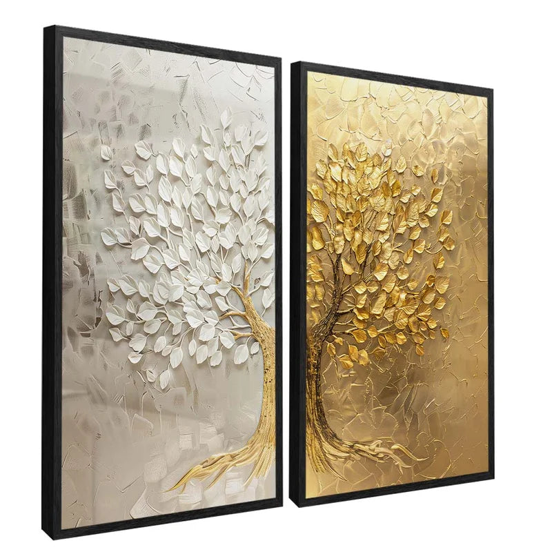 2 Quadros Decorativo Duo Árvore da Prosperidade