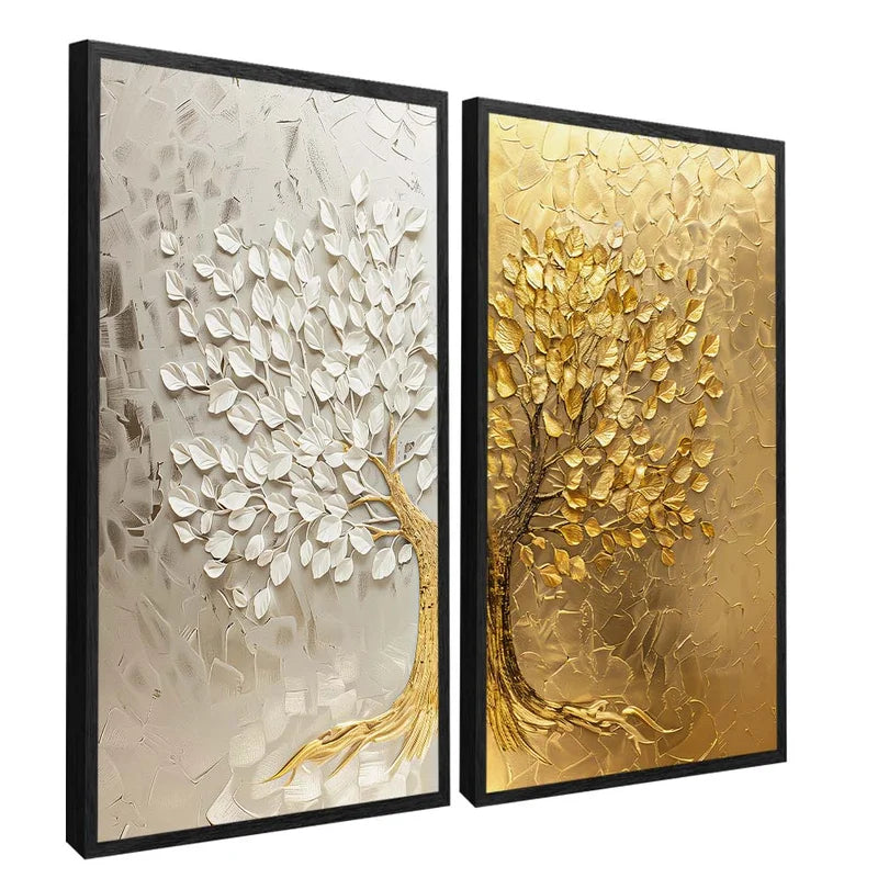 2 Quadros Decorativo Duo Árvore da Prosperidade